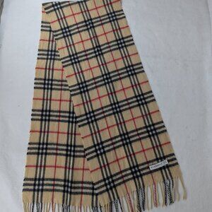 BURBERRY Cashmere Plaid Check Scarf – Beige Nova – SHIP TODAY – MUST SEE